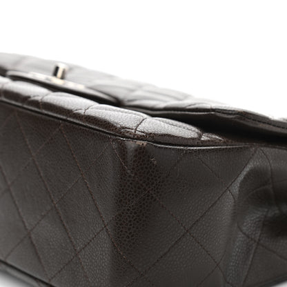 Chanel Caviar Quilted Jumbo Single Flap Brown 10 of 12