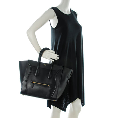 Celine Smooth Calfskin Mini Luggage Black 2 of 7