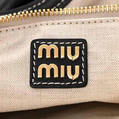 Miu Miu Soft Calf Softy Small Ivy Tote Bag Black 6 of 10