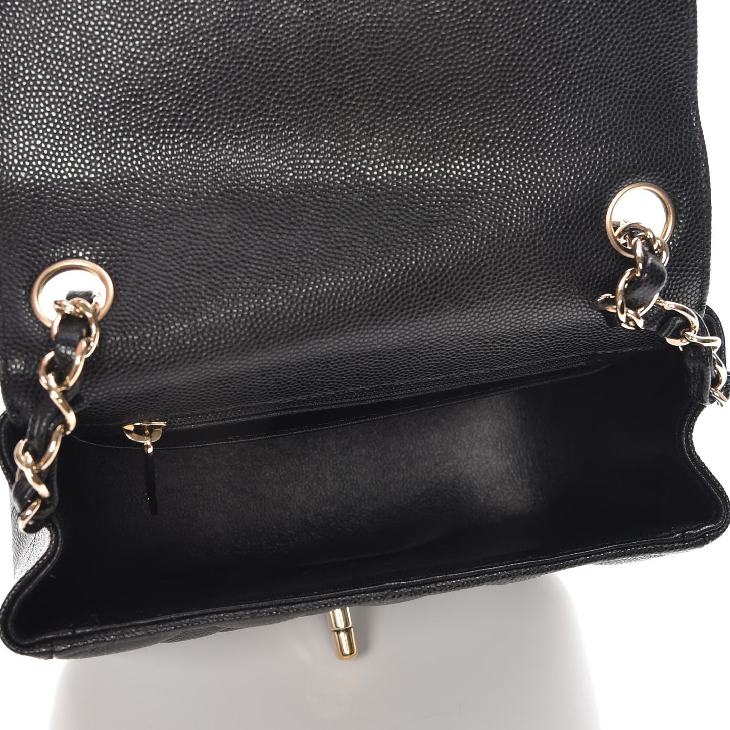 Caviar Quilted Mini Square Flap Black