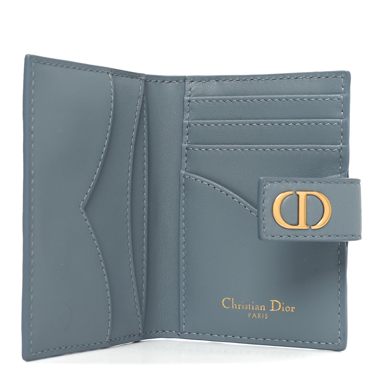 Christian Dior Supple Calfskin Cannage Caro Dandelion Card Holder