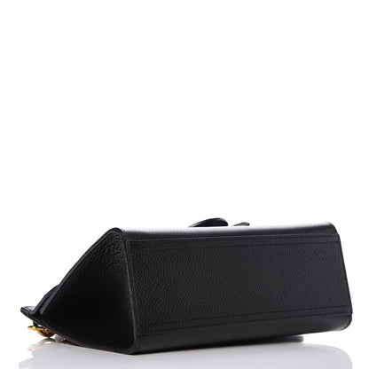 Gucci Calfskin Mini GG Marmont Top Handle Bag Black 4 of 7
