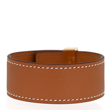 Hermes Madame Calfskin Collier de Chien CDC 24 Bracelet T2 Gold 3 of 8