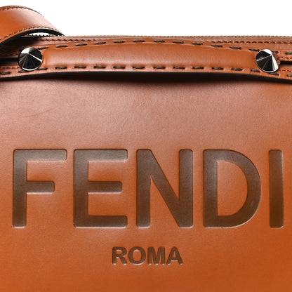 Fendi Vitello King Logo Embossed Medium By The Way Boston Bag Cuoio 8 of 10
