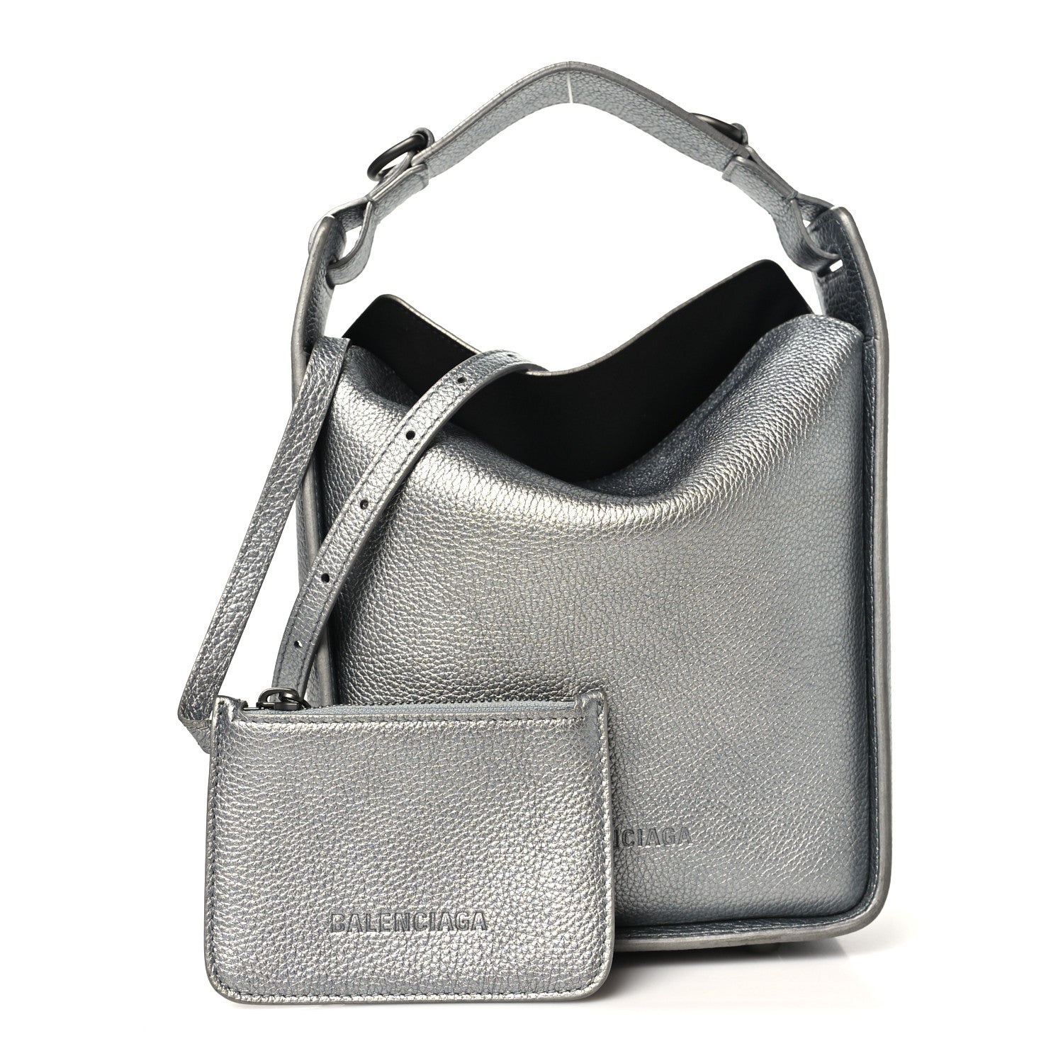 Balenciaga Metallic Calfskin XS Tool 2.0 North-South Tote Silver 3 of 11