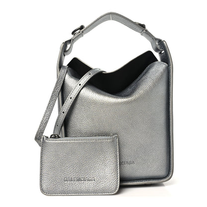 Balenciaga Metallic Calfskin XS Tool 2.0 North-South Tote Silver 3 of 11