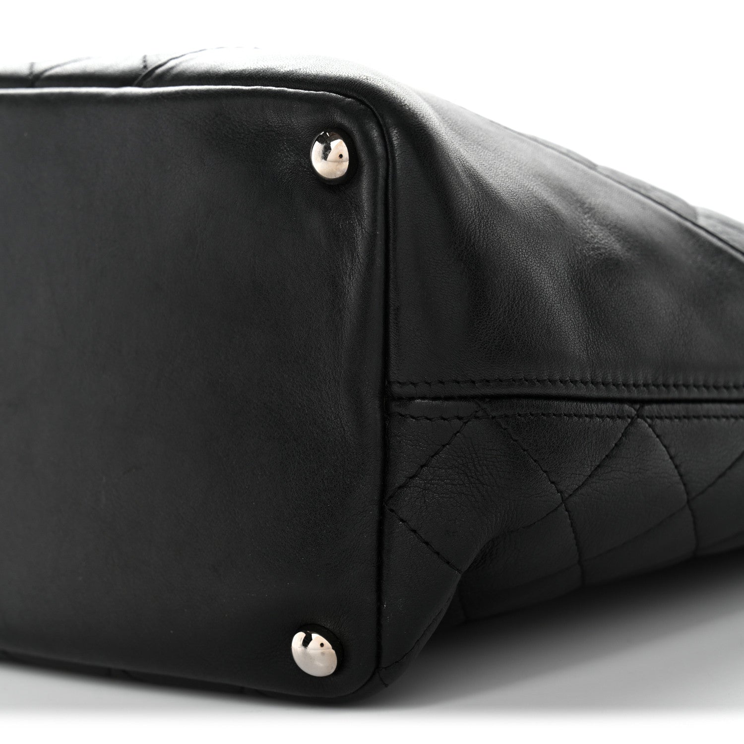 Chanel Calfskin Quilted Medium Cambon Tote Black White 10 of 15