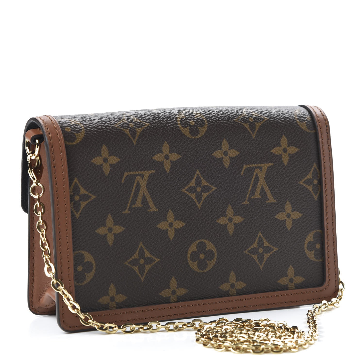 Louis Vuitton Reverse Monogram Dauphine Chain Wallet 3 of 9
