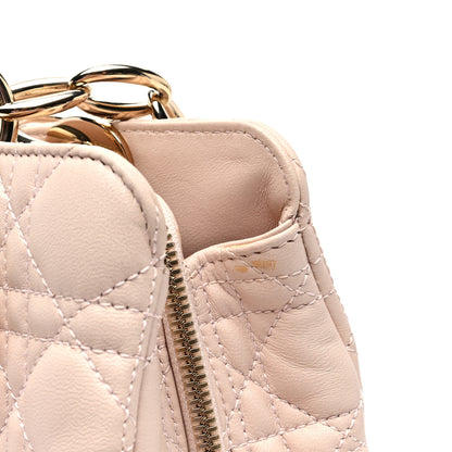 Christian Dior Lambskin Cannage Small Dior Soft Zipped Shopping Tote Light Pink 13 of 13