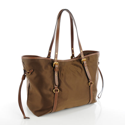 Prada Tessuto Nylon Saffiano Tote Bruciato 3 of 8