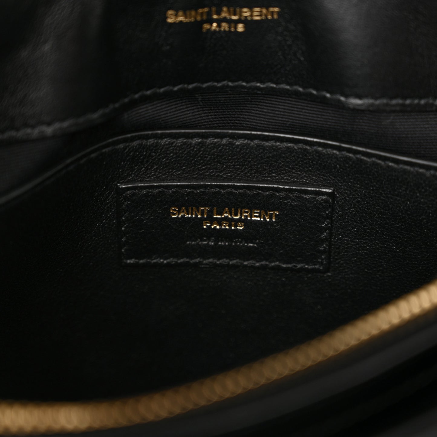Calfskin Y Quilted Monogram Small Loulou Chain Satchel Black
