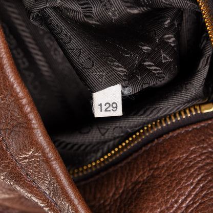 Prada Cervo Antik Front Pocket Hobo Cacao 7 of 14