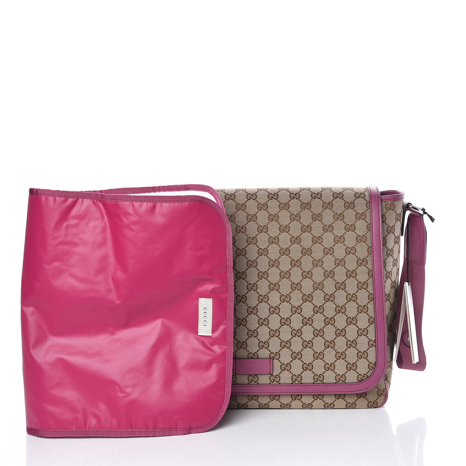Gucci Monogram Convertible Diaper Bag Beige Peonia Flower 10 of 10