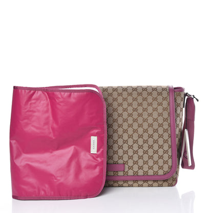 Gucci Monogram Convertible Diaper Bag Beige Peonia Flower 10 of 10