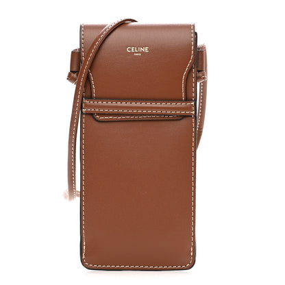 Celine Smooth Calfskin Sunglasses Pouch Tan 1 of 8