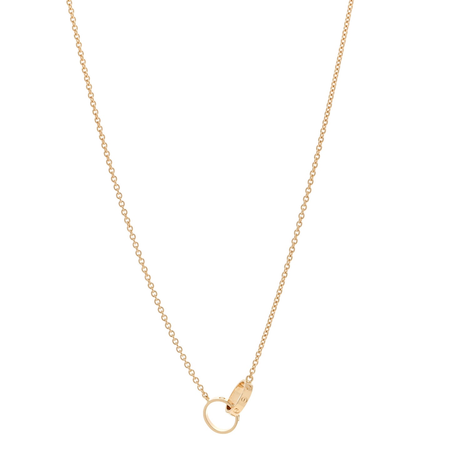 18K Yellow Gold Interlocking LOVE Necklace
