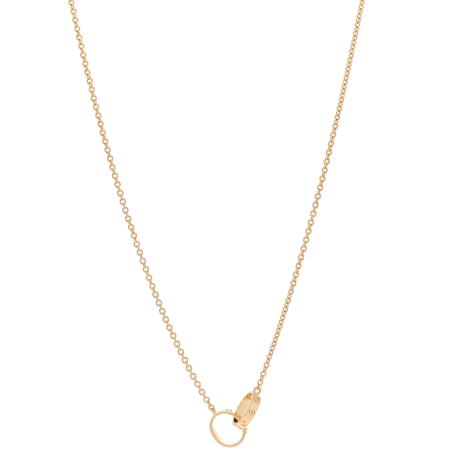 Cartier 18K Yellow Gold Interlocking LOVE Necklace 1 of 6