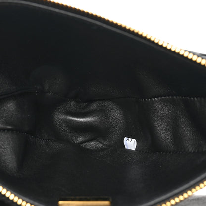 Prada Jacquard Calfskin Triangolo Symbole Embroidered Mini Triangle Double Bag Black Corda 5 of 8