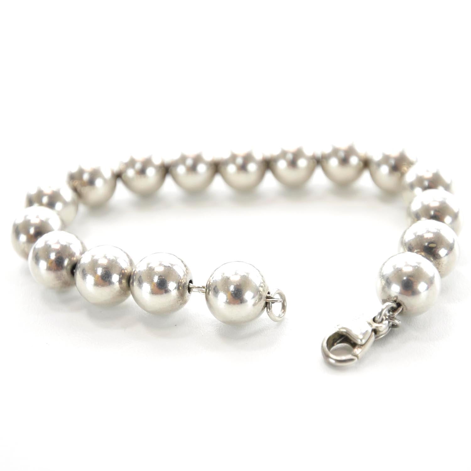Tiffany Sterling Silver 10mm HardWear Ball Bracelet 3 of 4