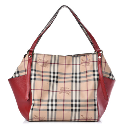 Burberry Haymarket Check Small Canterbury Tote Red 1 of 16