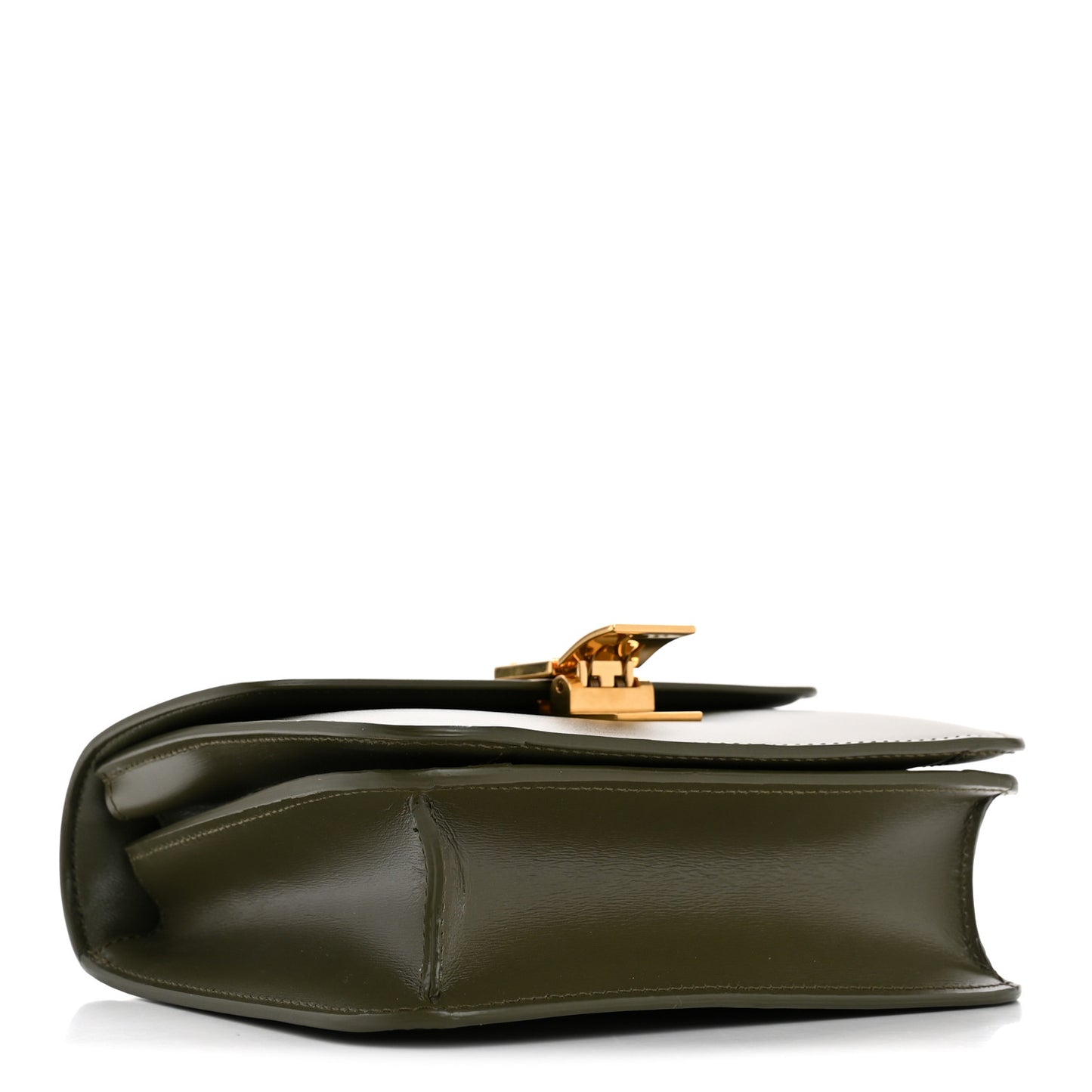 Box Calfskin Teen Classic Box Flap Bag Dark Olive