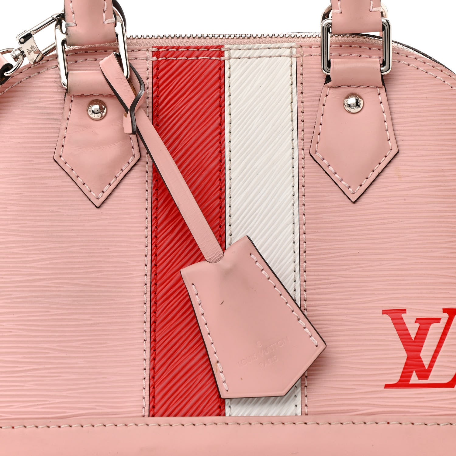 Louis Vuitton Epi Stripe Alma BB Rose Ballerine 8 of 13