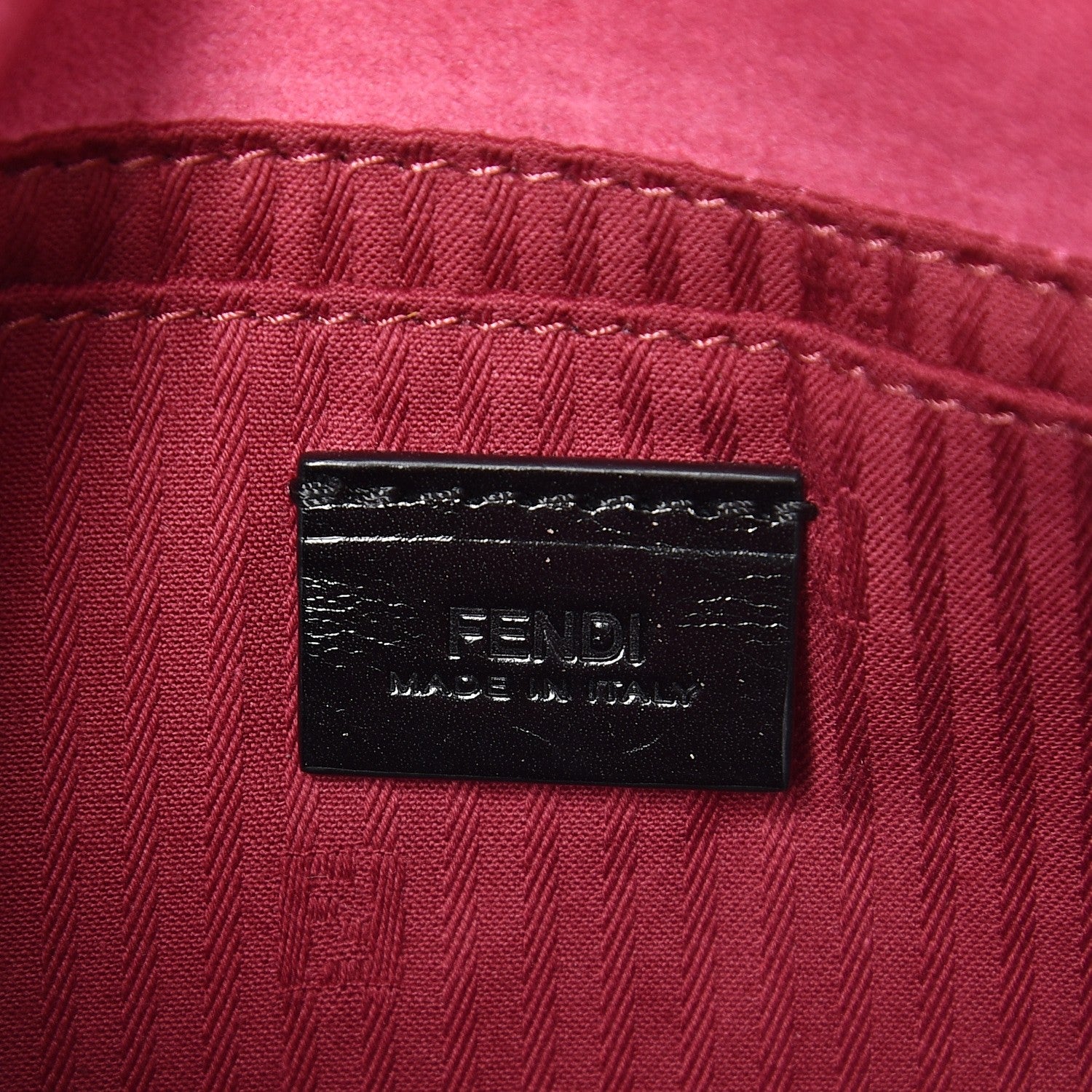 Fendi Nappa Fendista Pouchette Crossbody Fuxia Scuro 6 of 9