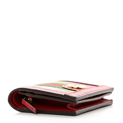 Gucci GG Supreme Monogram Flora Web Ophidia Card Case Red 4 of 8
