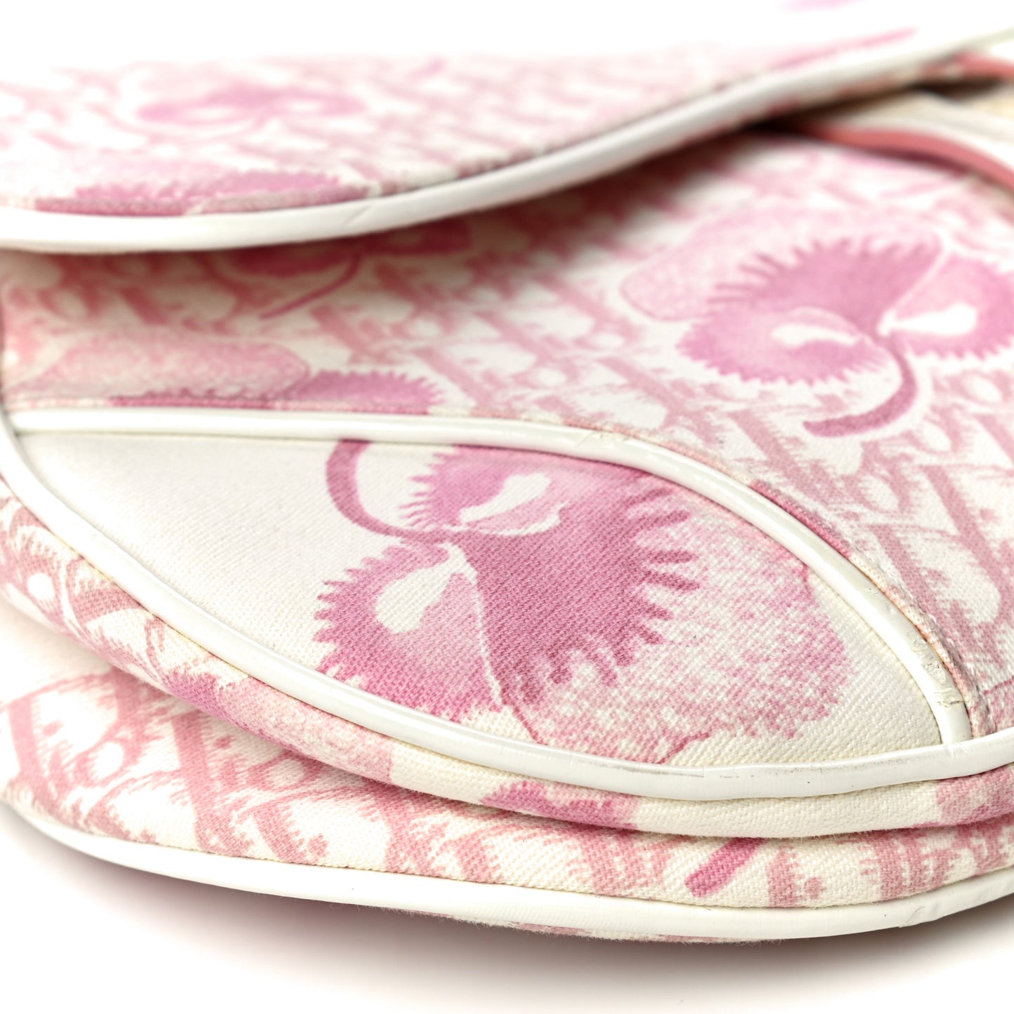 Monogram Floral Saddle Bag Pink