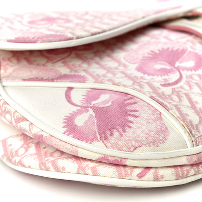 Christian Dior Monogram Floral Saddle Bag Pink 9 of 18
