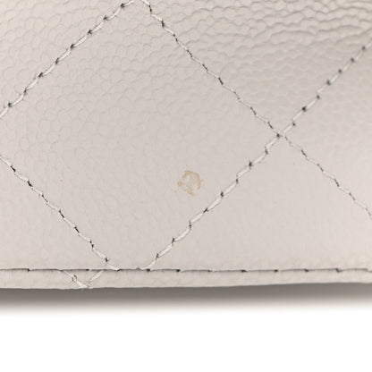 Chanel Caviar Quilted Medium Double Flap Light Grey 10 of 11