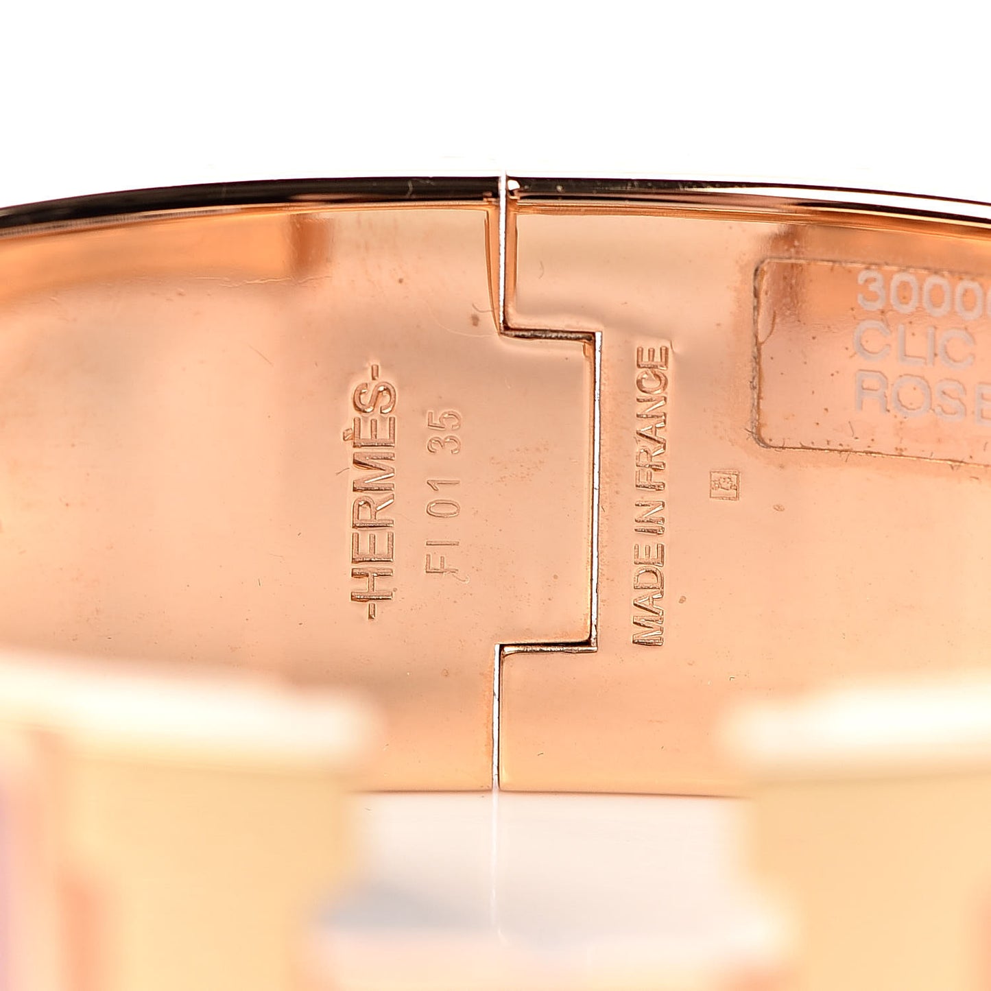 Enamel Wide Clic Clac H Bracelet PM Rose Nacarat