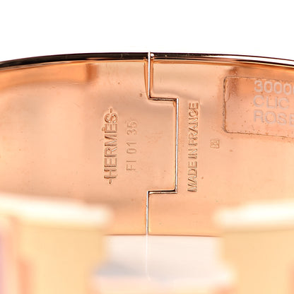 Hermes Enamel Wide Clic Clac H Bracelet PM Rose Nacarat 3 of 5