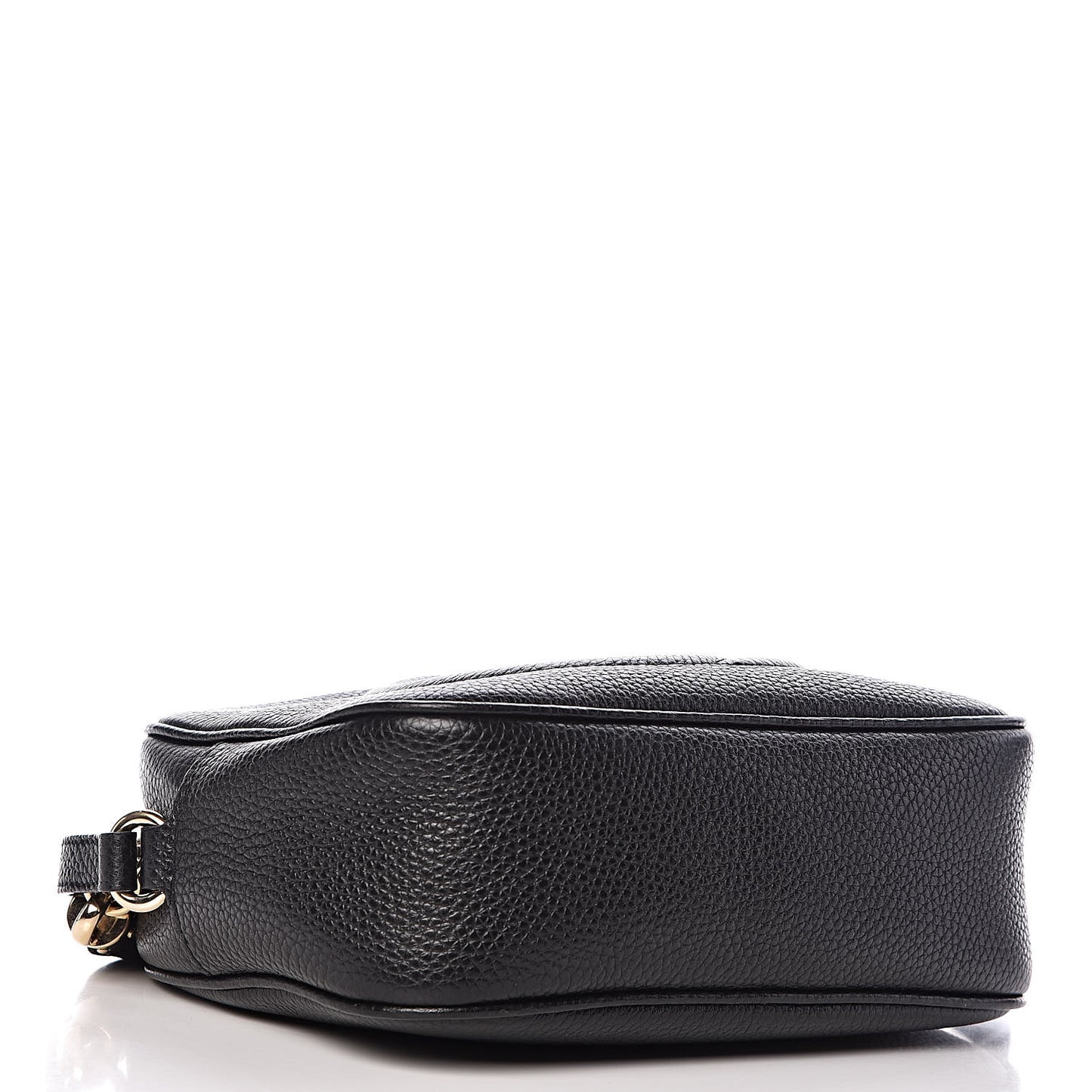 Pebbled Calfskin Small Soho Disco Bag Black