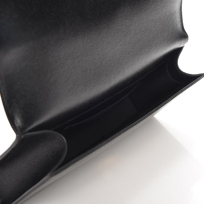 Saint Laurent Grain De Poudre Monogram Cassandre Clutch Black 5 of 7