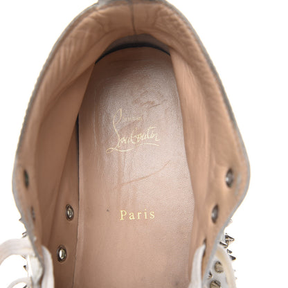 Christian Louboutin Patent Louis Spikes Flat Sneakers 44 White 9 of 16