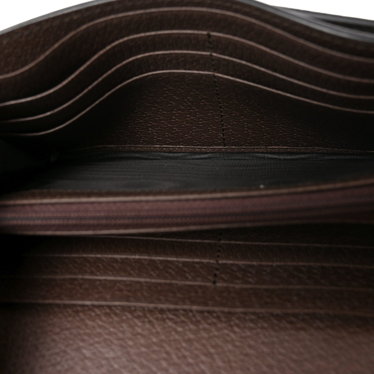 GG Supreme Monogram Web Ophidia Continental Wallet Brown
