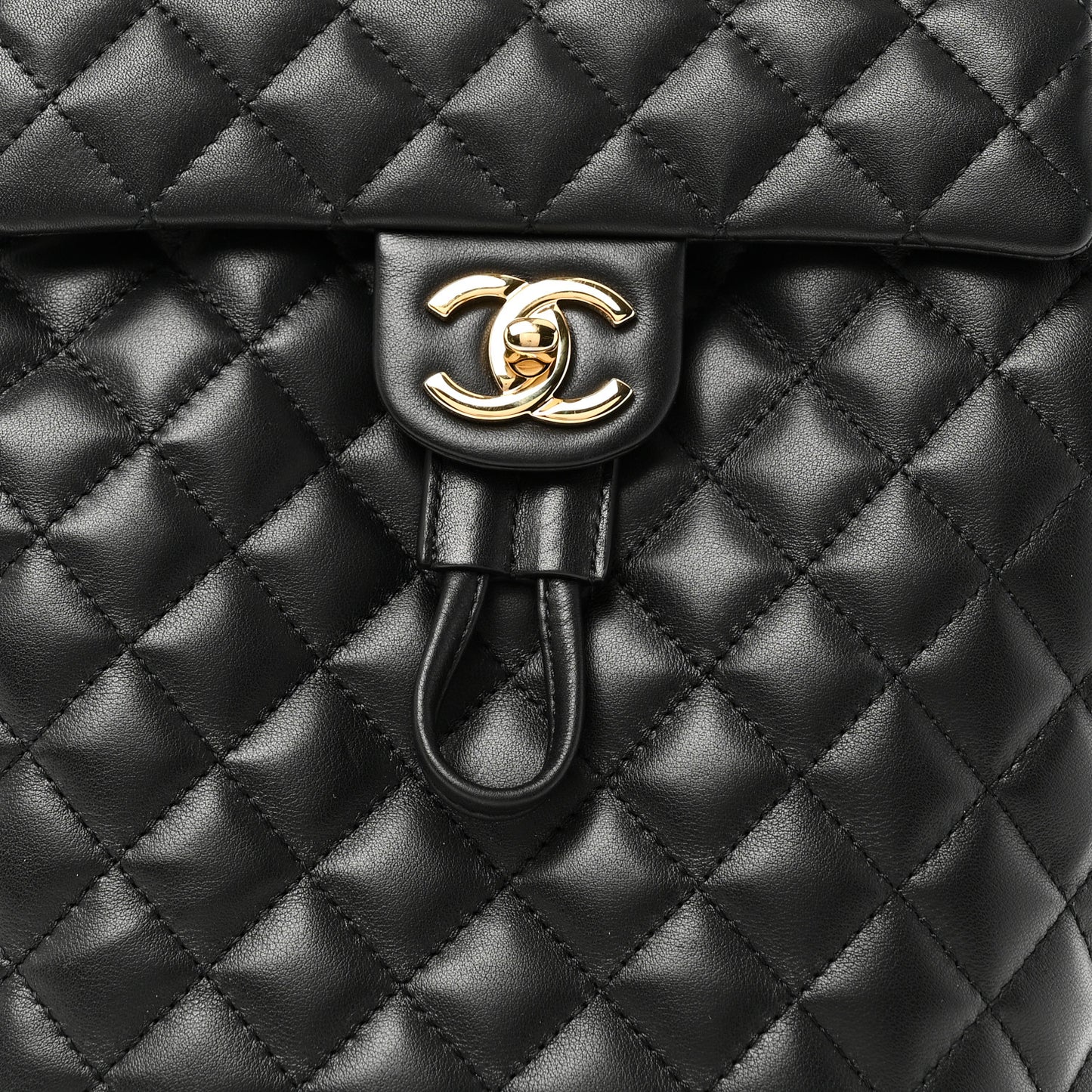 Lambskin Quilted Small Urban Spirit Backpack Black
