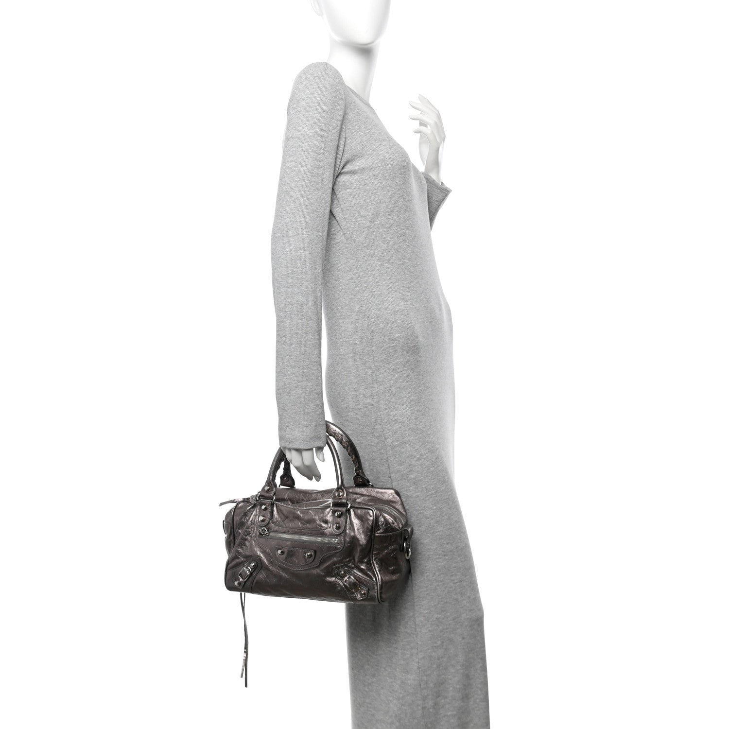 Balenciaga Agneau Classic Hardware Box Bag Metallic 3 of 13