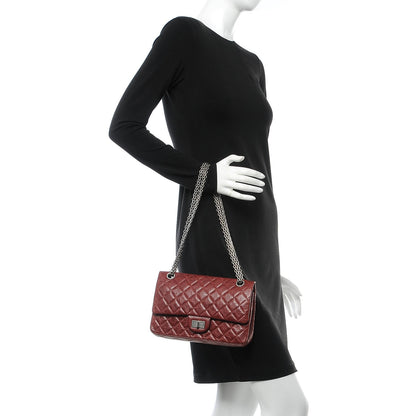 Chanel Aged Calfskin Quilted 2.55 Reissue 225 Flap Red 2 of 8