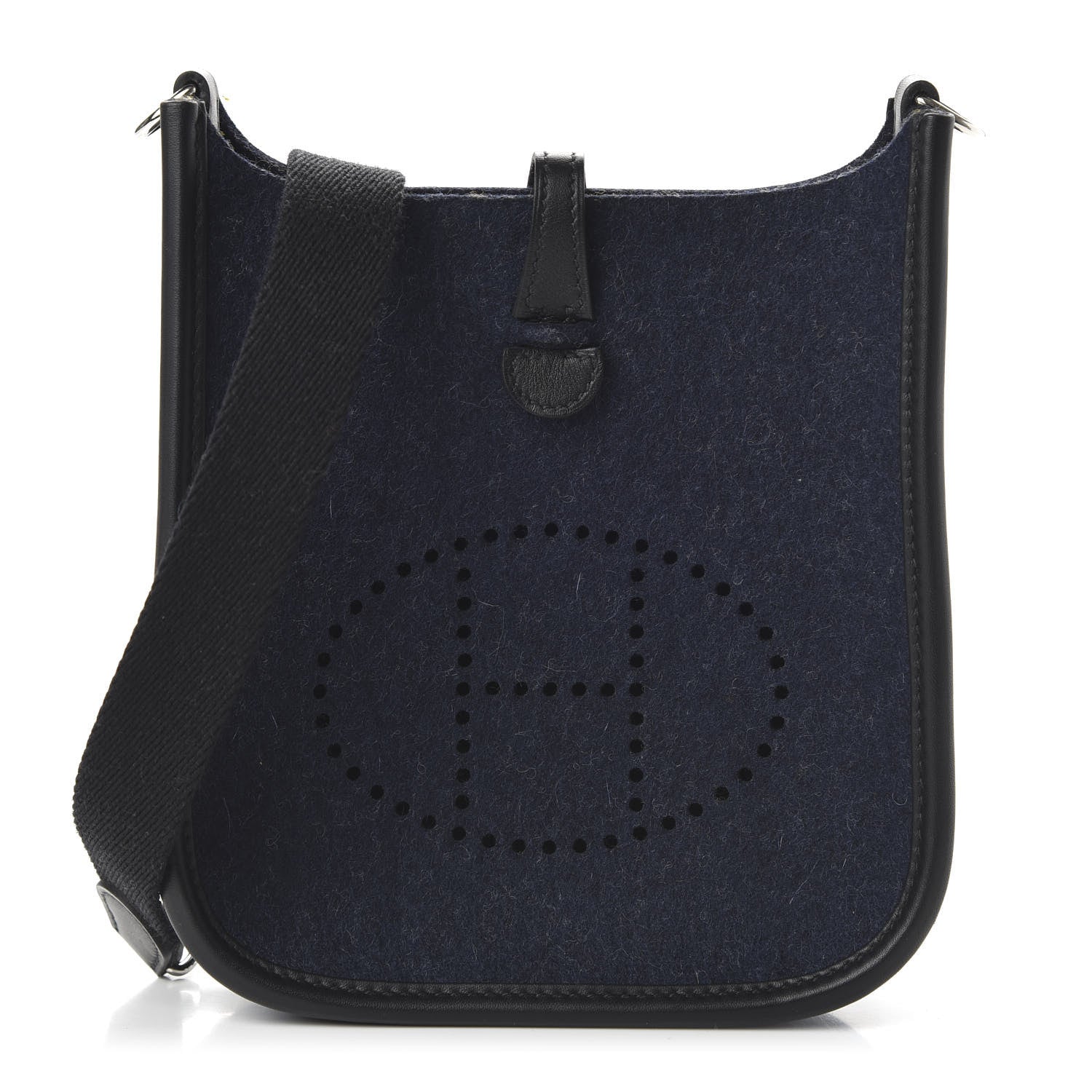 Hermes Swift Sangle Wooly Evelyne TPM Bleu Nuit Black 1 of 9
