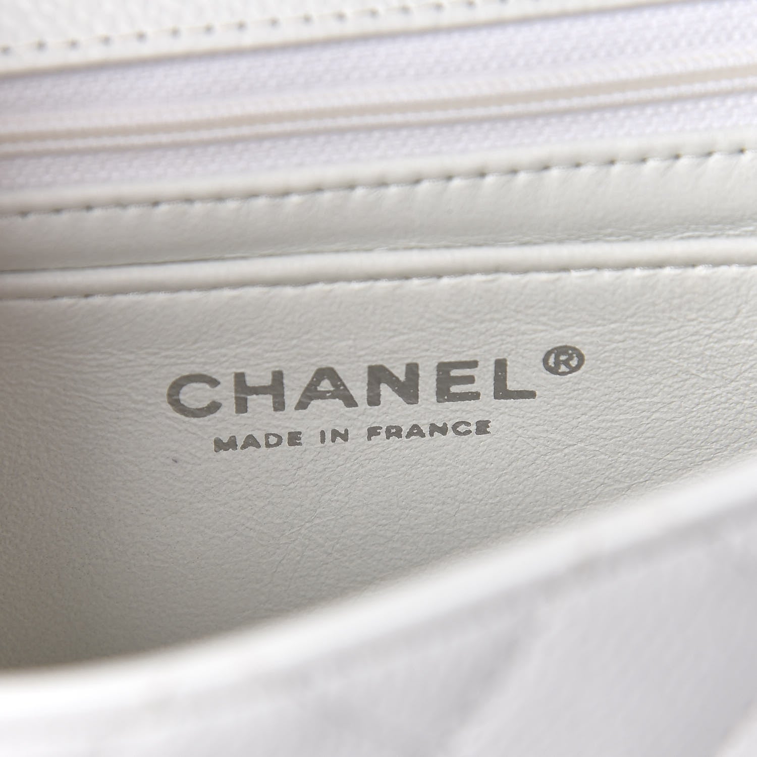 Chanel Caviar Quilted Mini Square Flap White 6 of 17