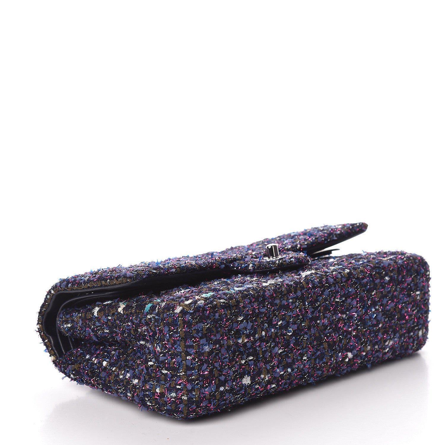 Chanel Tweed Quilted Medium Double Flap Multicolor 4 of 14