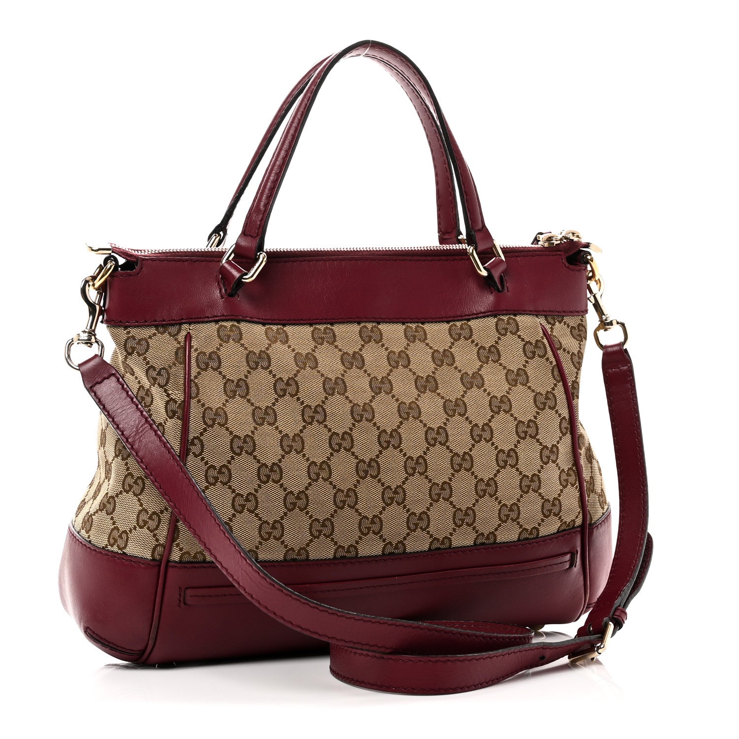 Gucci Monogram Web Mayfair Top Handle Satchel Beige Pink 3 of 11