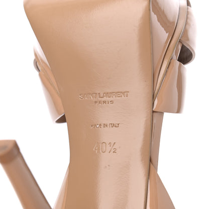 Saint Laurent Patent Tribute 75 Platform Sandals 40.5 Dark Nude 7 of 21