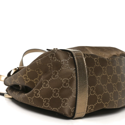Gucci Satin Monogram Medium Abbey Shoulder Bag Bronze 9 of 10
