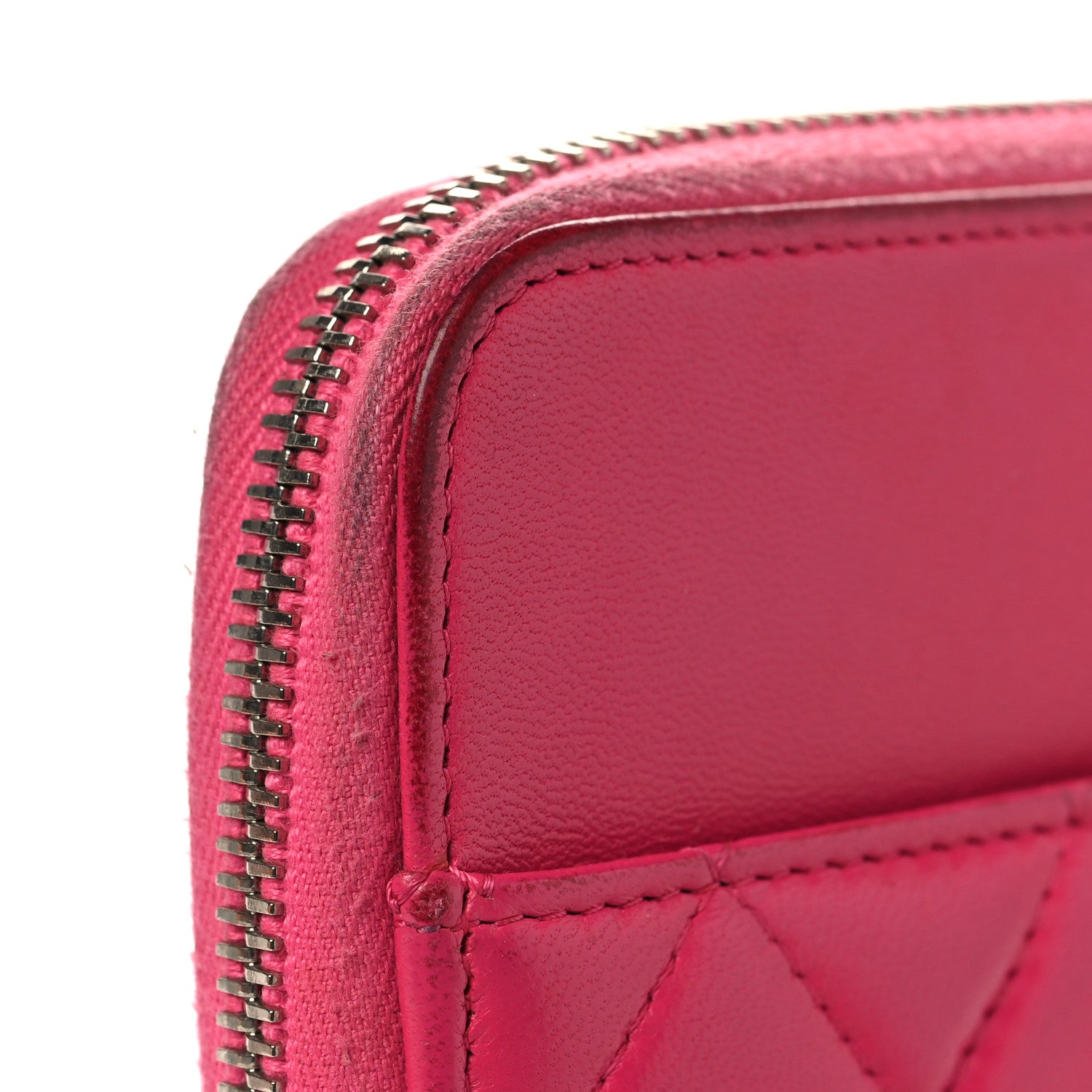 Chanel Lambskin Quilted Large Zip Around Organizer Wallet Pink 11 of 12