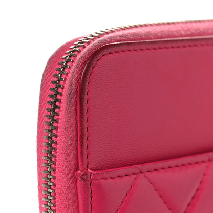 Chanel Lambskin Quilted Large Zip Around Organizer Wallet Pink 11 of 12