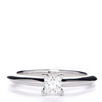 Tiffany Platinum Diamond .22ct Princess Cut Engagement Ring 43 2.75 1 of 8