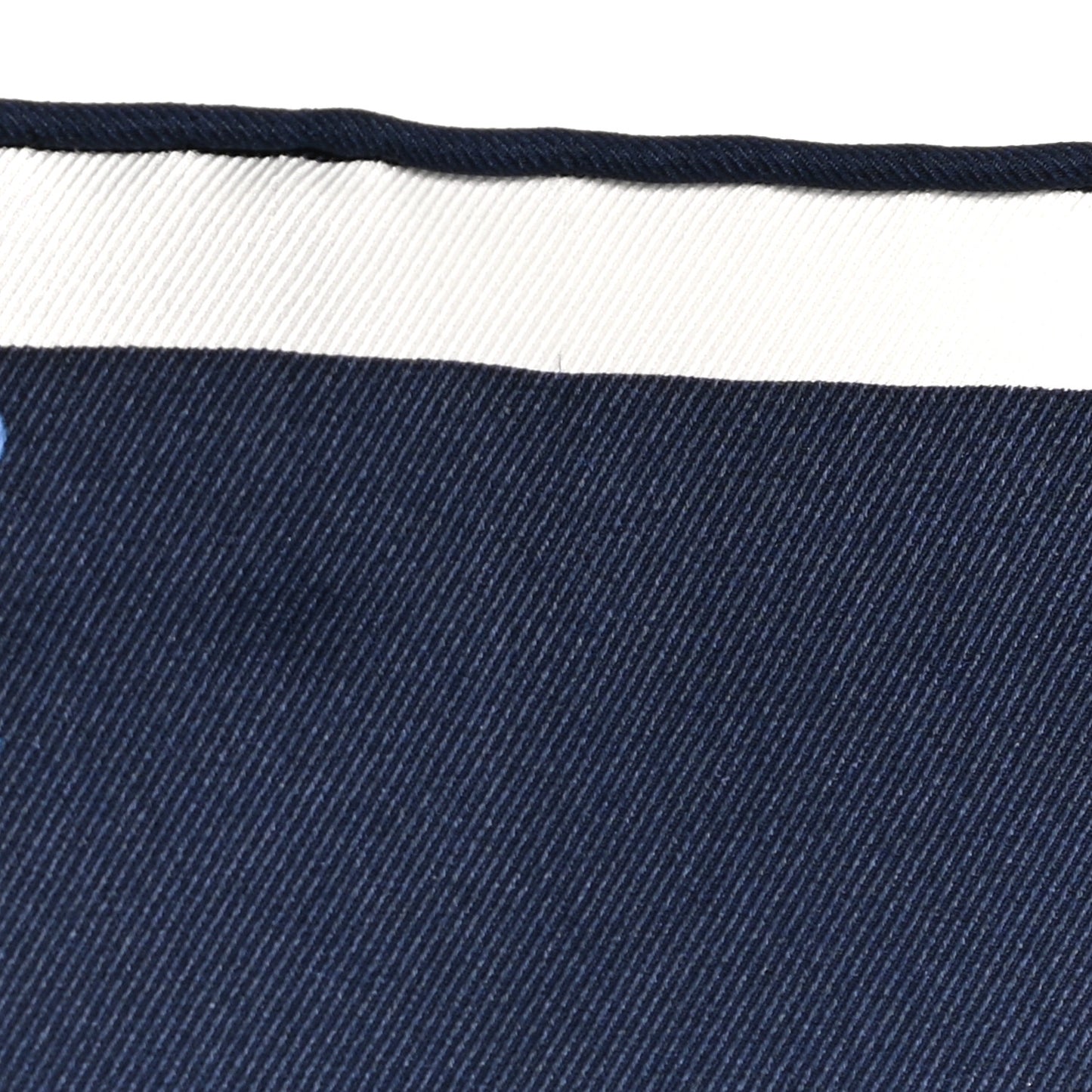 Silk Vintage Demi Scarf 70 Marine Bleu Ciel